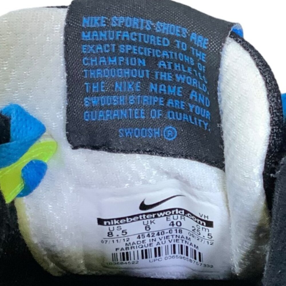 Nike Dual Fusion ST2 Running Shoe 454240-018 Black Volt Blue Lime Women Sz 8.5 - Picture 4 of 16